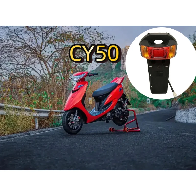 

Motorcycle Rear License Plate Mount Holder and Taillight Tail Light lamp Rear Fender For Yamaha Jog 50 3KJ CY50 1992-01