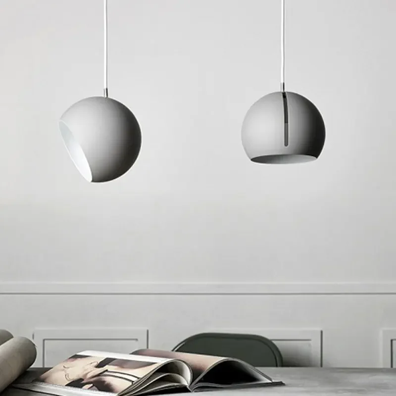 Bauhaus Nordic Hollow Bowl Shape LED Pendant Lights Indoor Lamps for Study Dining Living Room Balcony Home Decoration Chandelier