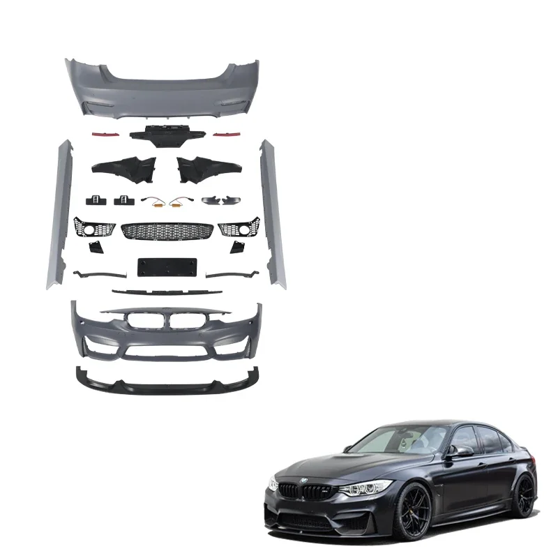 

3 Series F30 Upgrade M3 Bumper Kits Side Skirts Auto Body Systems PP Plastic Bodykit For Bmw F30 Body Kits