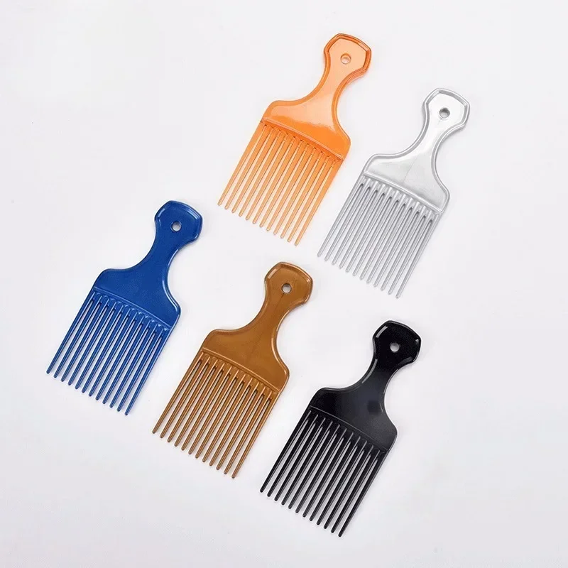 1 Piece Wide Teeth Brush Pick Comb Fork Hairbrush Insert Hair Pick Comb Plastic Gear Comb For Curly Afro Hair Styling Tools