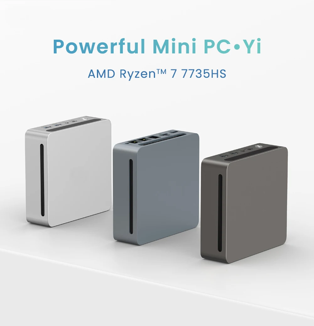 AMD R7 7735HS Mini-PC USB4 WiFi6 16 GB LPDDR5 1 TB NVMe MINI Büro-/Heimcomputer Windows 11 2*HD Typ-C LAN Desktop MiniPC
