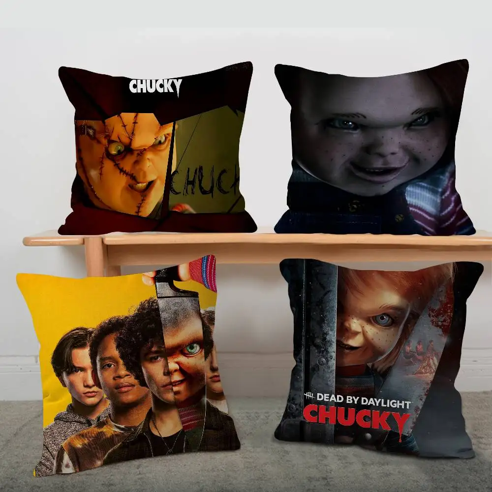 Horror Movie Chucky Cushion Cover Polyester Sofa Cushions Decorative Throw Pillows Home Decoration Pillowcover