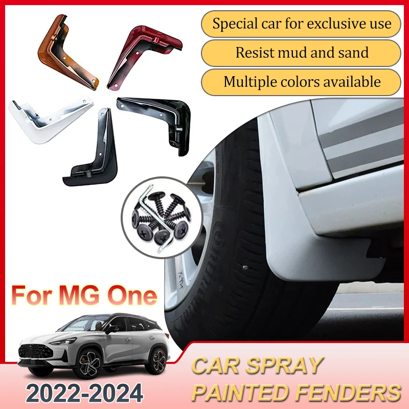 

4PCS Fender For MG One 2022 2023 2024 Fender Mud Flaps Splash Guard Mudguards Baking Paint Mudflaps Car External Accessories
