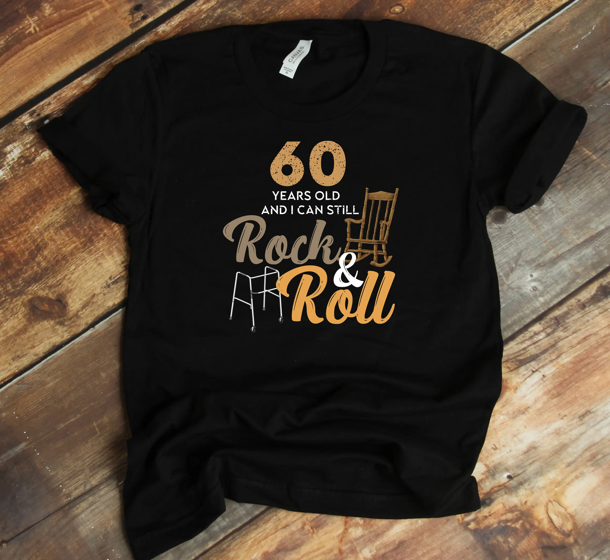 

60Th B Day T Shirt Rock And Roll 60 Years Old Funny Birthday