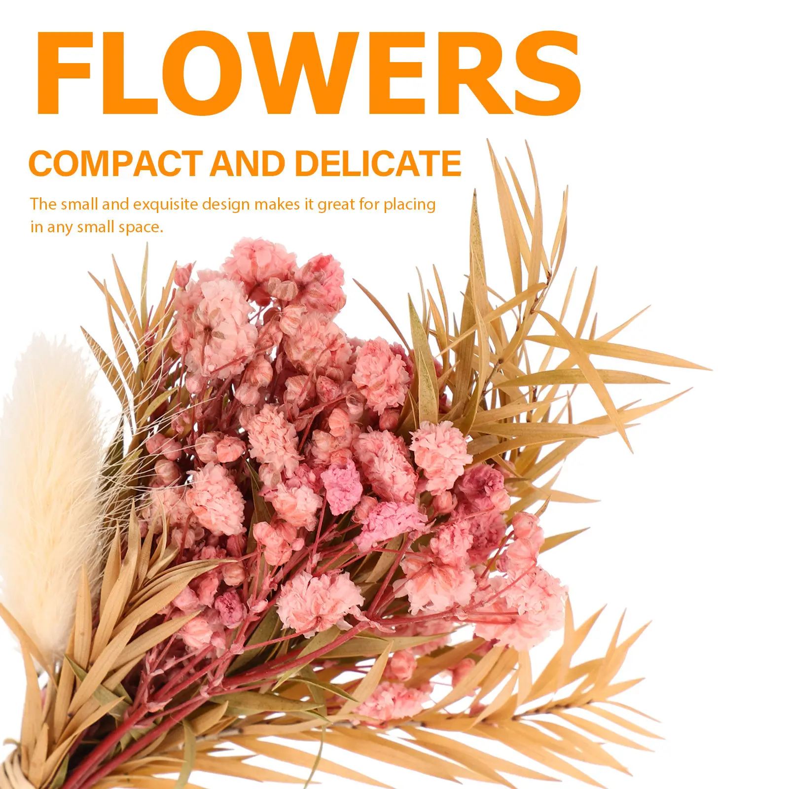3Pcs Mini Dried Floral Bouquet Natural Small Dried Flower Arrangement Vase Decoration Compact Home Decor Dry Flower Set view 4