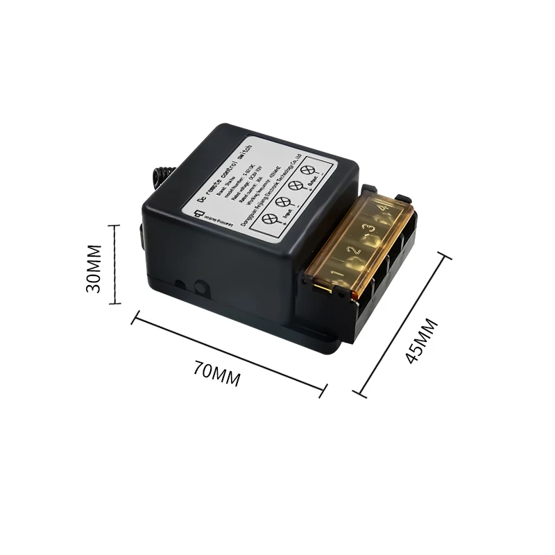 Wireless remote control switch 30A 12-72V DC For DIY circuit modification and use with RF433 remote control