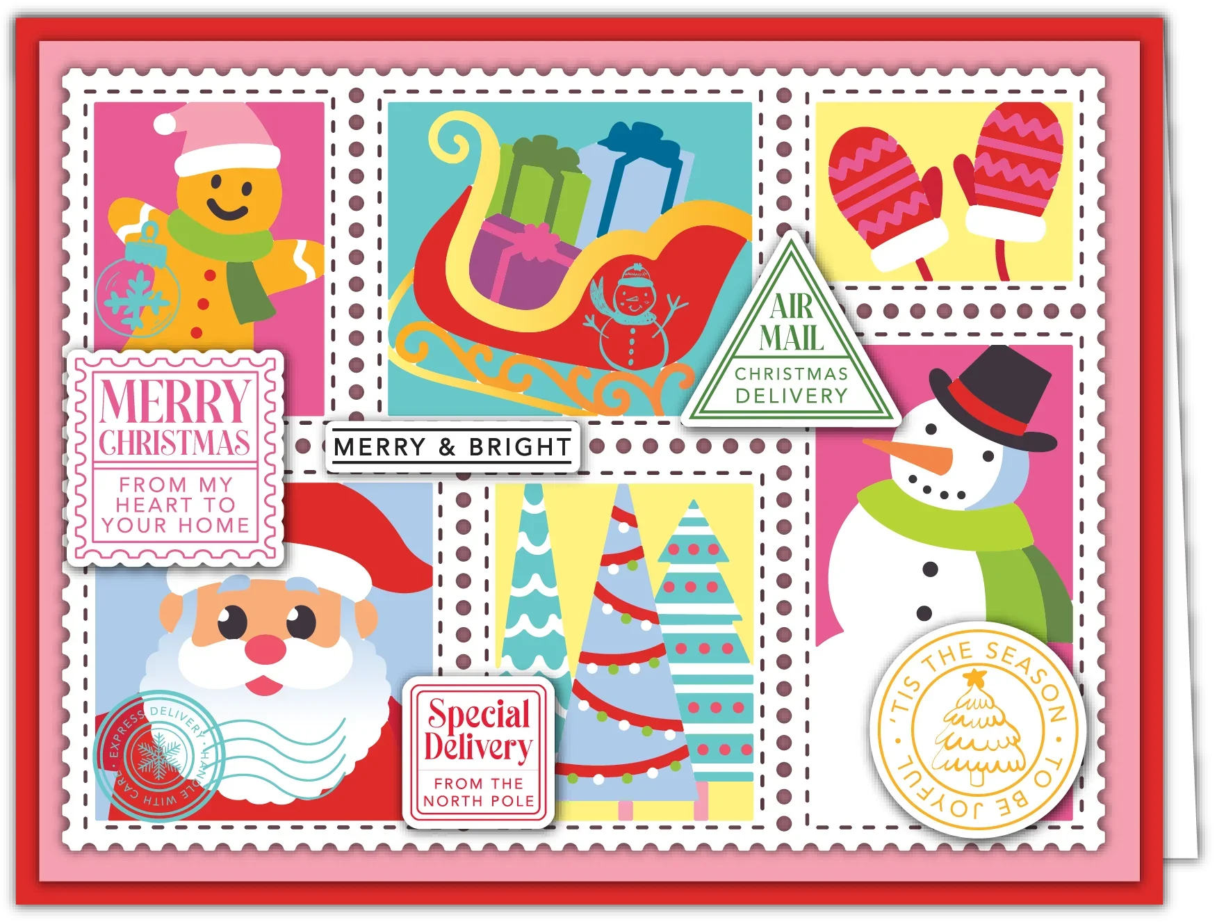 2025 Winter New Snow Christmas Halloween Postage Collage Clear Stamps Cutting Dies Stencil for DIY Making Gift Card Scrapbook