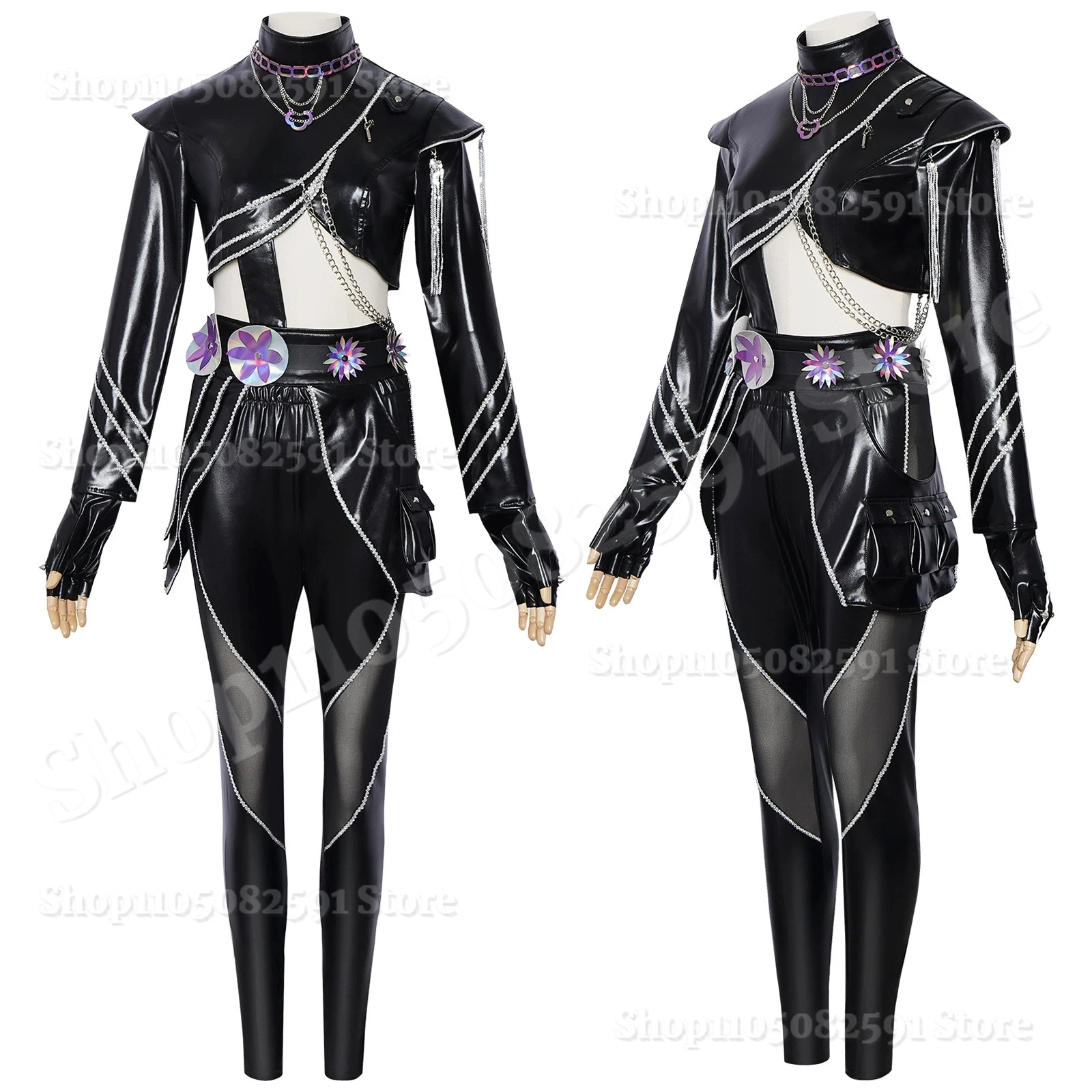 Anime K POP Cosplay Demon Hunters Rumi Costume Coat Jacket Mira Zoey Outfit For Adult Women Halloween Carnival Masquerade Suit