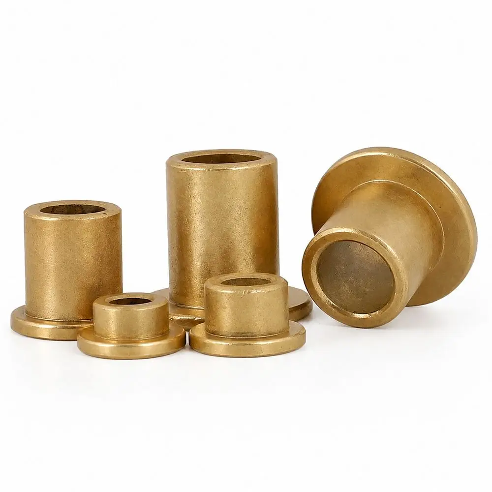 5Pcs ID 1-30mm Flange Sleeve Bearing Sintered Bronze Brass Copper Shafting Sleeve Bearing Stepped Flange Flanged Guide Sleeve