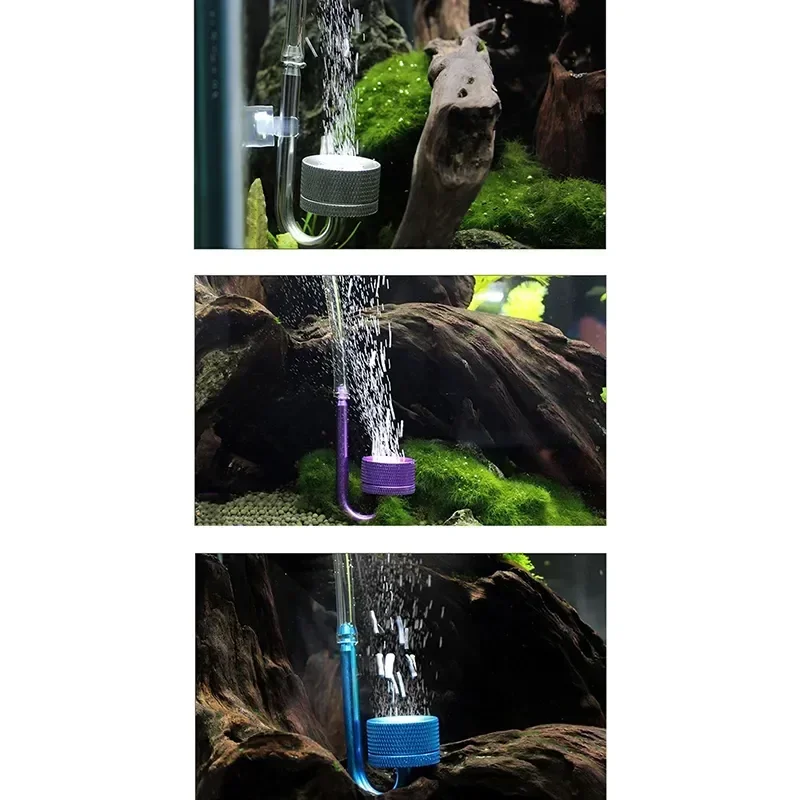 Plant Fish Dioxide Tank Aquarium Quality Diffuser Carbon Aquatic Silver/purple/blue System High Atomizer Water