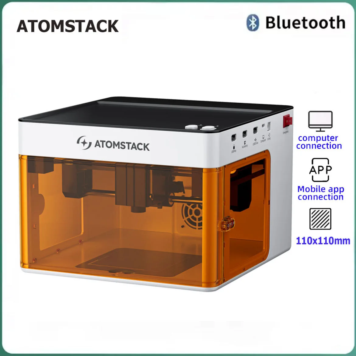 

Atomstack P1 Laser Engraver Printer Woodworking Tool Engraving Machine APP PC Offline Dark Acrylic DIY Cutter Marker Family Toy