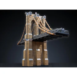 MOC Building Bricks of Brooklyn Bridge Technology, Modular Blocks, Popular Movie Model, Christmas Toys, DIY Sets, Gifts