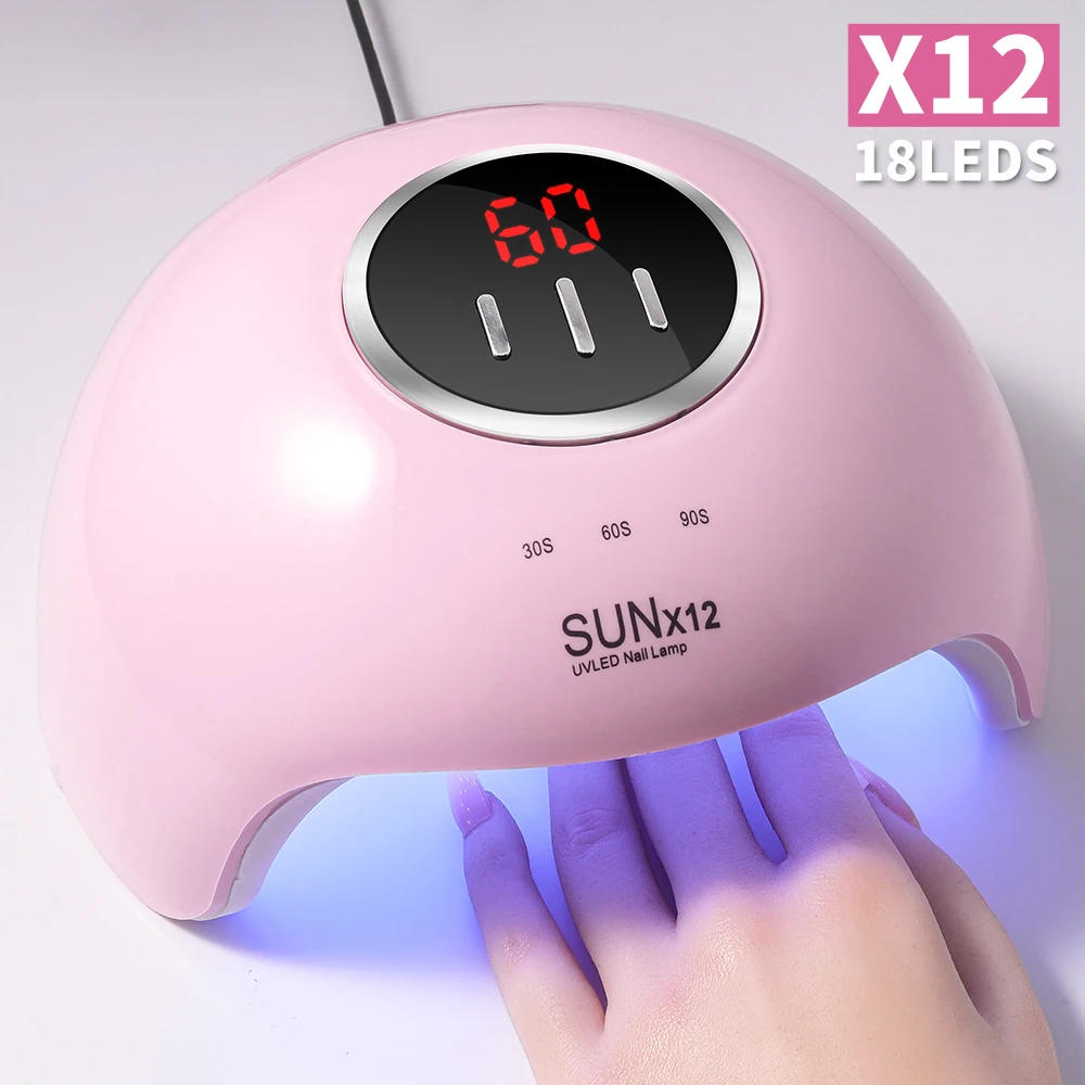 Professionele Uv Led-Nagellamp Met 3 Timerinstellingen En Automatische Sensor Voor Het Snel Uitharden Van Gel Nagellak