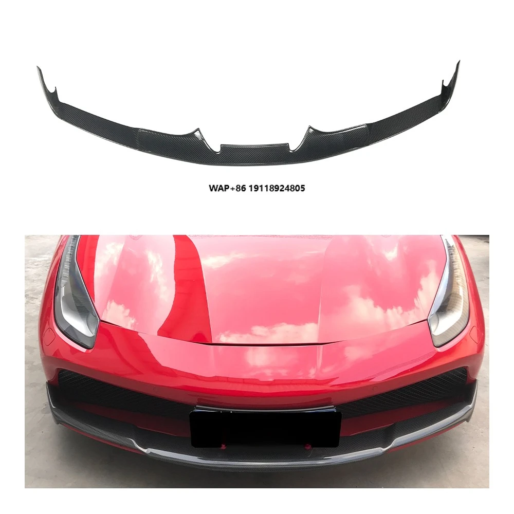 

Dry Carbon Fiber 488 GTB Front Bumper Lip Diffuser Spoiler Splitter for-Ferrari 488 GTB N Style BodyKit Front Lip