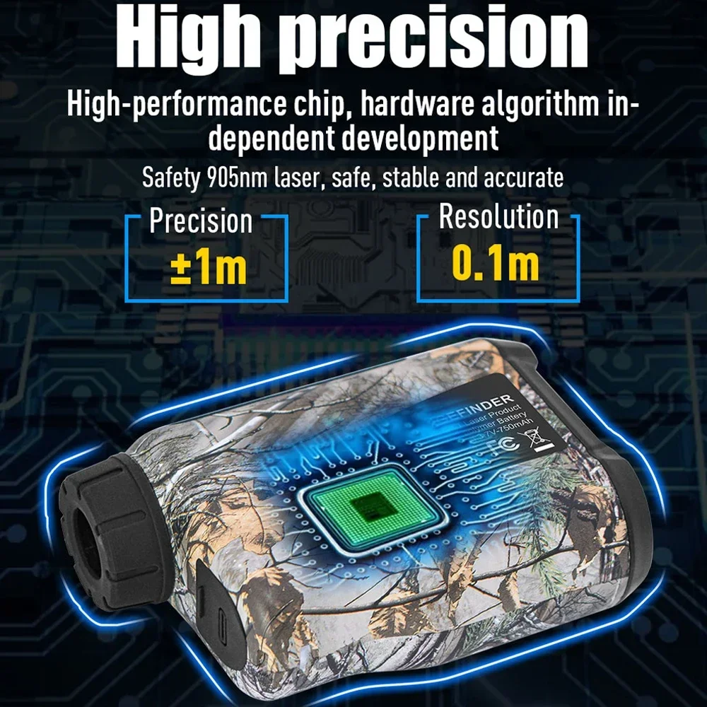 Laser Rangefinder for Hunting Golf Range Finder Distance Meter Telescope Telemeter 600M 800M 1000M Ranging Slope Height Angle