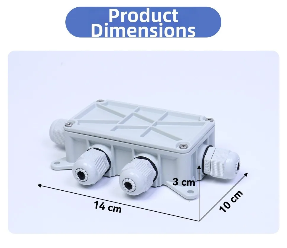 1pc Junction Box For WAGO211-412 413 415 Connectors IP68 Waterproof Fire Resistance Versatile Installation Junction Box