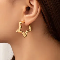 Brincos de argola lisos clássicos para mulheres, aros minimalistas, joias Huggie Ear, presente de moda