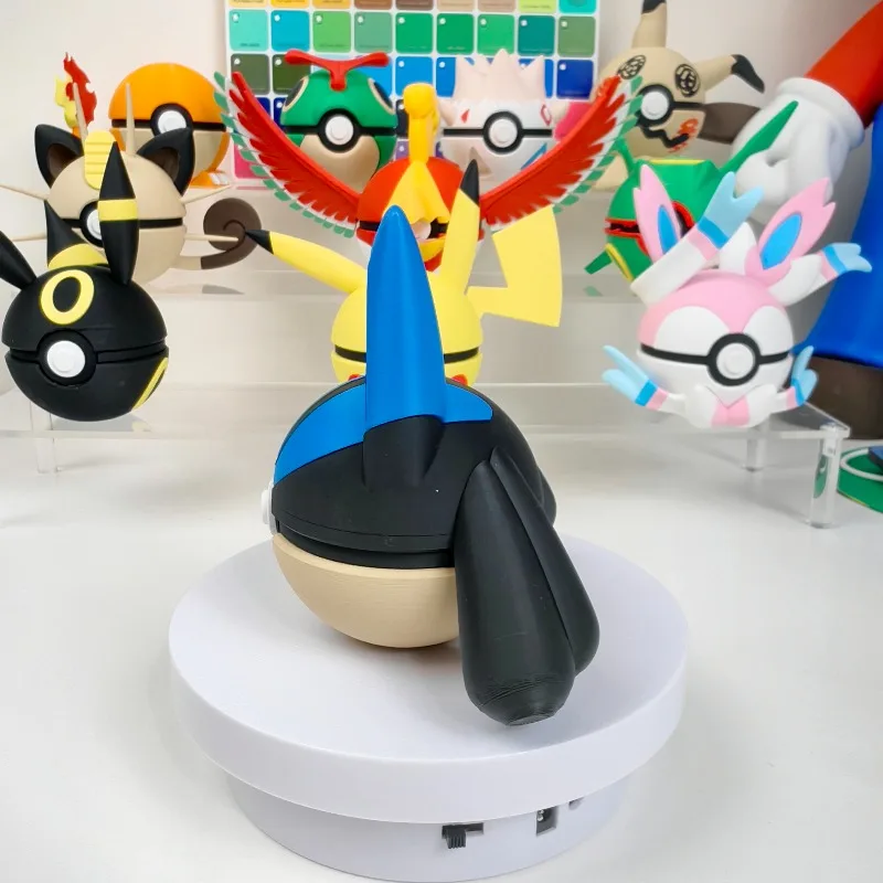 3D Printing Lucario Poké Ball Series Pokémon Game Peripheral High Quality Collections Model Desktop Ornament Decoration Gift Toy