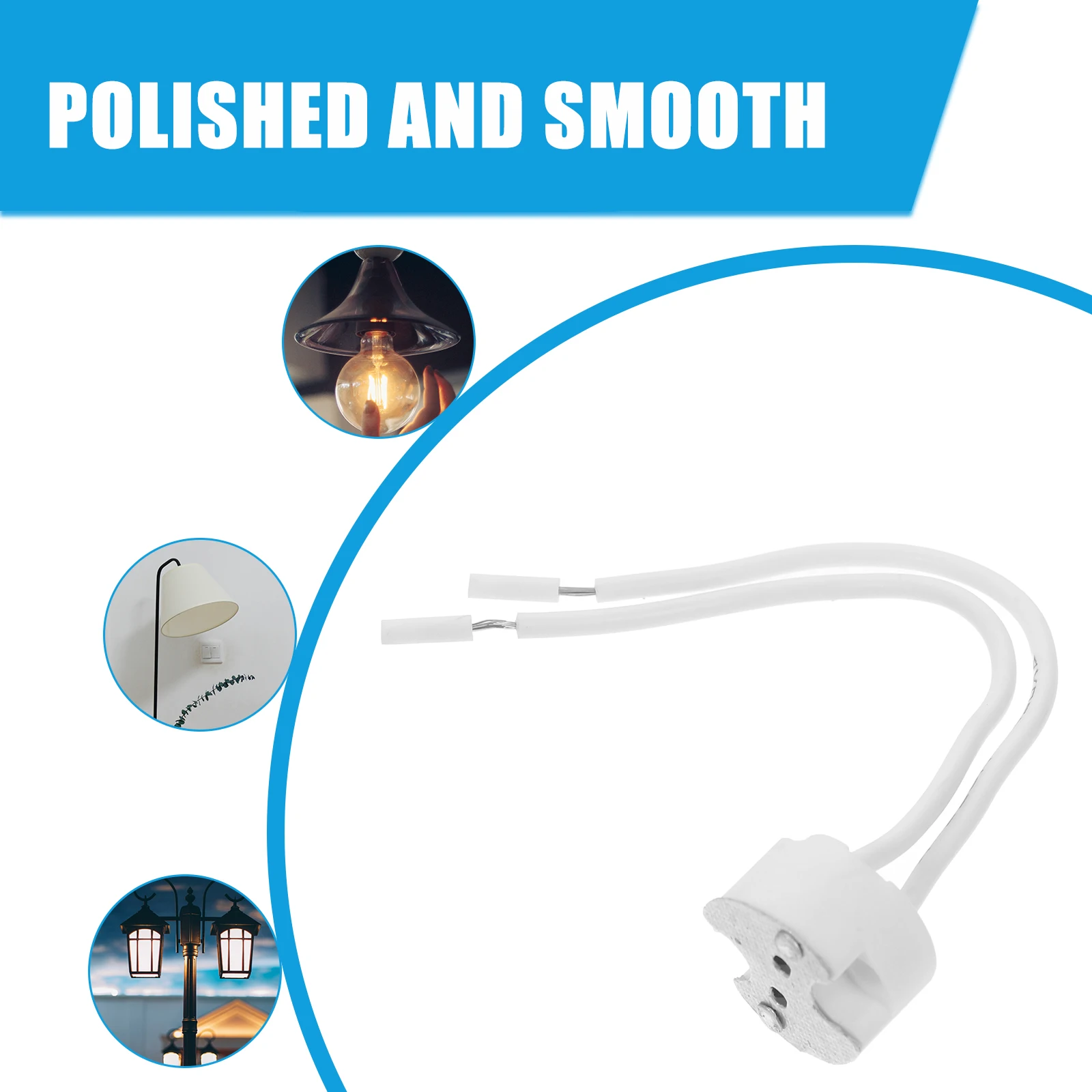 10 pz Portalampada In Ceramica Per.3 Gu5.3 Mr16 Portalampada Base Resistente Al Calore Design Rotondo Prese di Illuminazione Per La Casa Fai Da Te