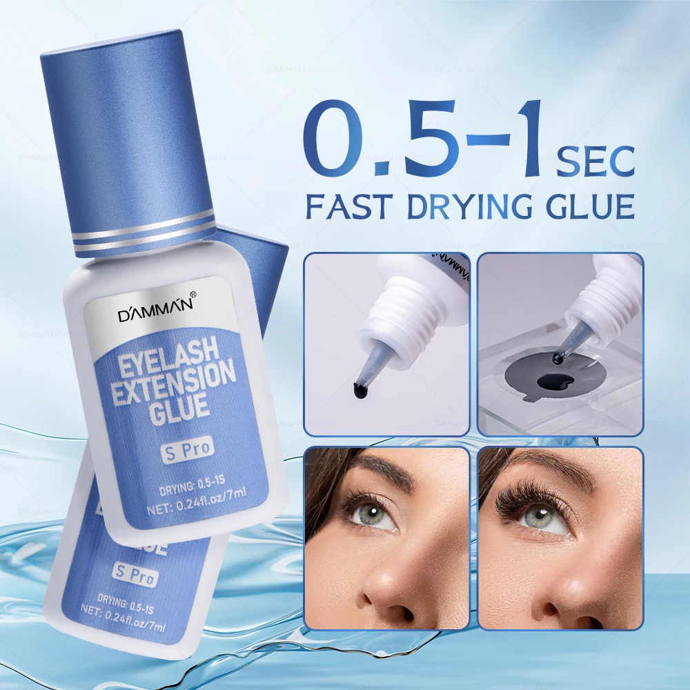 1Bottle 0.5-1 Sec Fast Dry Individual Eyelash Extension Adhesive Low Odor Lash Glue Professional  False Lashes Glue Makeup Tools