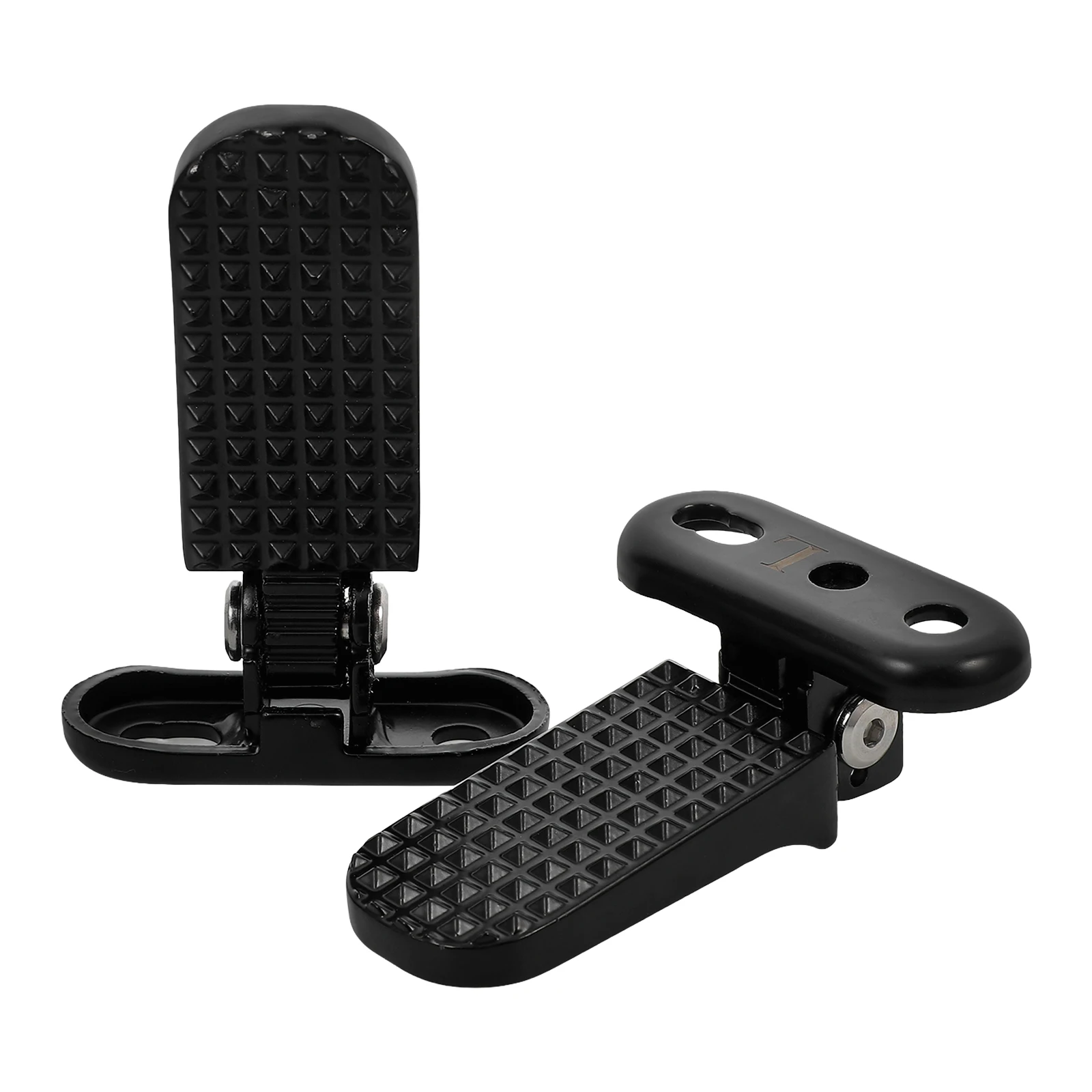 

Pair Foldable Electric Moped Foot Pegs 43-51mm Hole Distance Durable Metal Pedals Rear Set Comfort Stable Bike Accessories