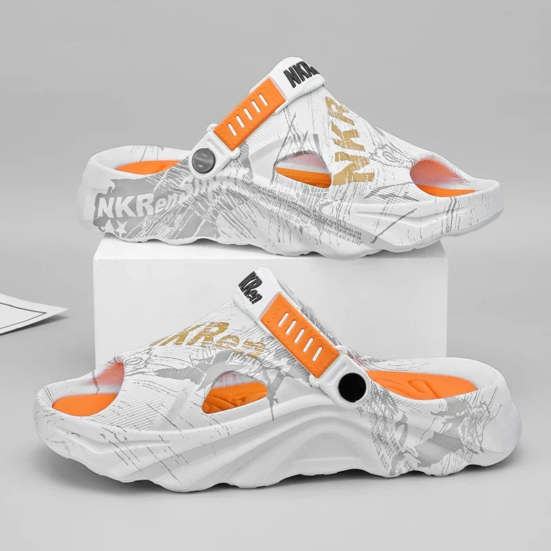 Pantofole da uomo estive Scarpe New Fashion Suola spessa Morbida coperta Calzature per la casa Sandali sportivi casual Zoccoli da uomo Taglia 39-46