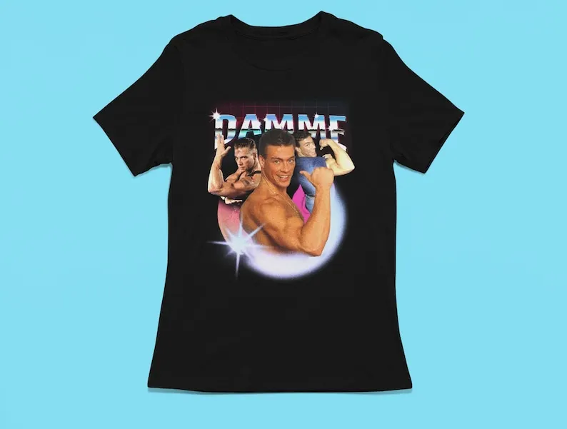Jean Claude Van Damme Shirt, Bloodsport, Kickboxer, 80s movies, Action heroes, Martial arts, Unisex Short Sleeve Tee T-Shirt