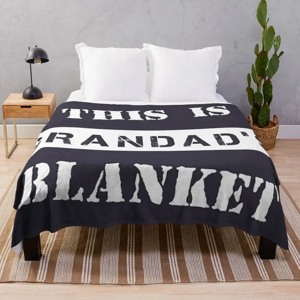 

This Is Grandad's Blanket Throw Blanket Furrys Flannel Cute Plaid Blankets