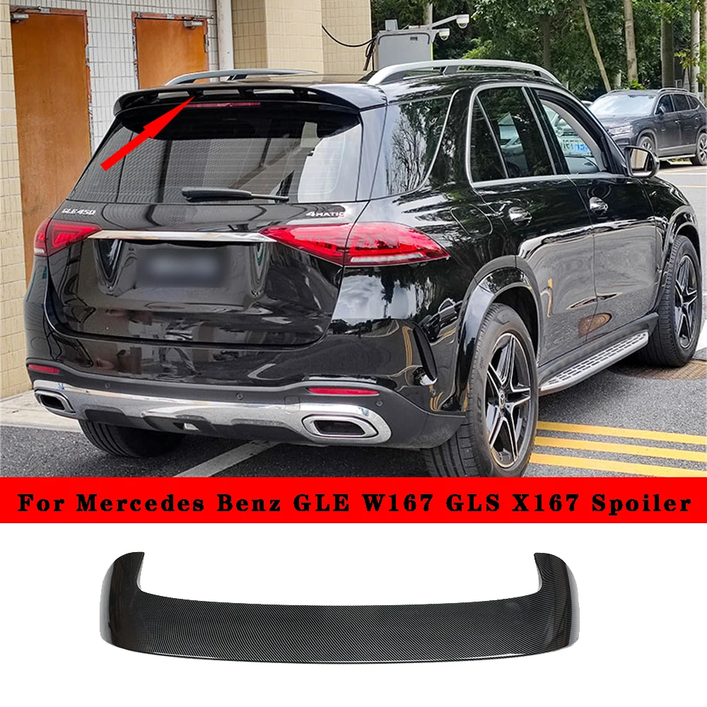 Suitable for Mercedes Benz 2020 20021 2022 2023 GLE GLS X167 W167 Spoiler High Quality ABS Top Wing Tail Auto Accessories