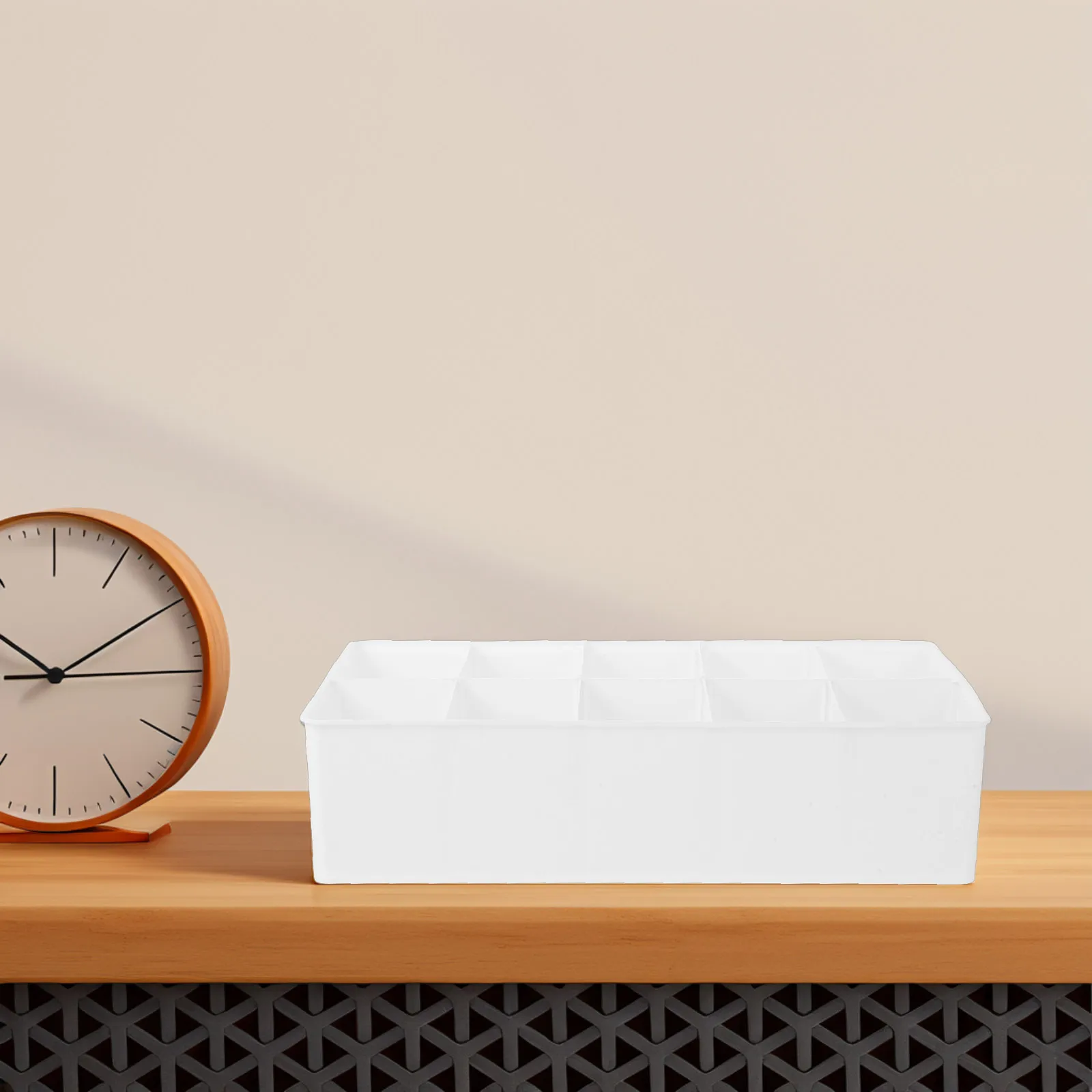 

10 Grids Plastic Desk Drawer Organizer Box For Office Home Use Cable Management Storage Stationery Makeup Art Supplies Cord