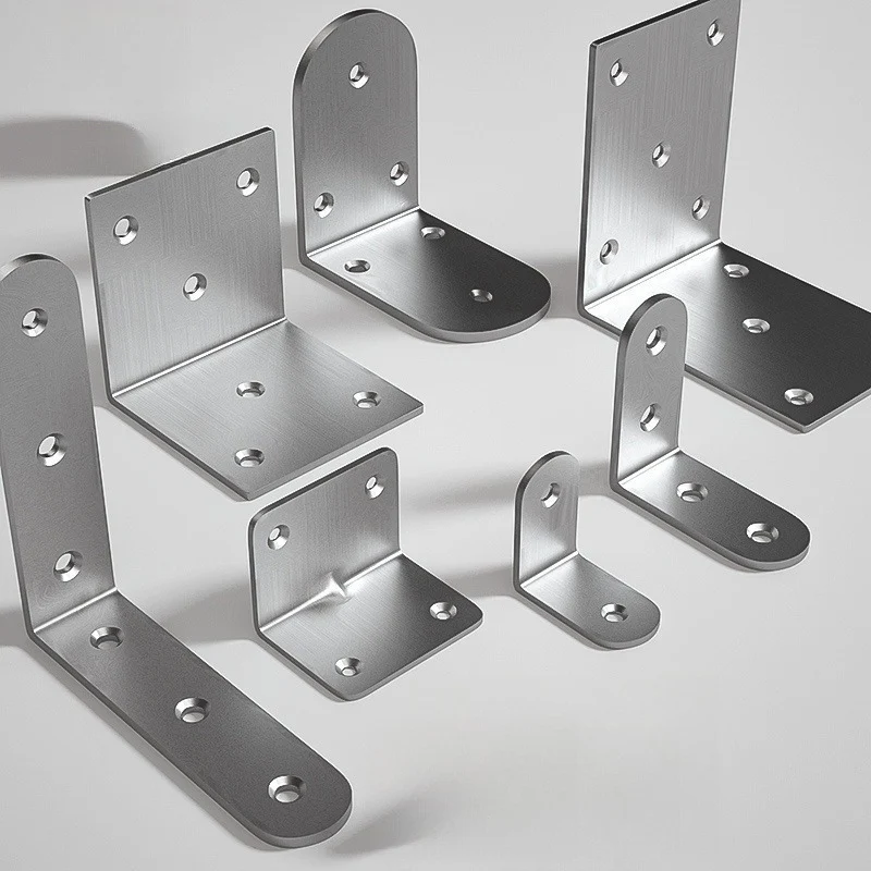20/10-Pack Universal Stainless Steel 90 Degree Right Angle Fixing Hardware Corner Brackets for Cabinets Drawers Windows And More