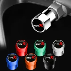 4Pcs Aluminum Type R Tires Valve Caps Car Wheel Valves Tyre Stem Air Caps For Honda Civic Typer City CR-V XR-V HR-V Accord