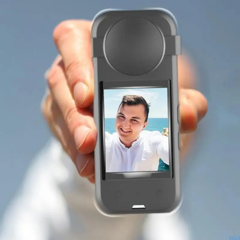 R91A 2PCS/Đặt nắp bảo vệ vỏ silicon với ống kính có khả năng chống mài dây cho ống kính 360 chống trầy xước