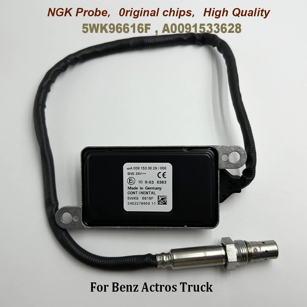 

5WK96616F A0091533628 High Quality Chip For NGK Probe A0091533006 Nitrogen Nox Oxygen Sensor For Benzz Actros Truck 5WK96616D