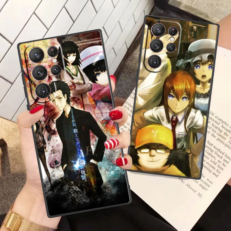 Steins Gate Mamoru Phone Case For Samsung S24 S23 S22 S21 S20 FE S10 S10e Ultra Plus Lite Black Soft Cover