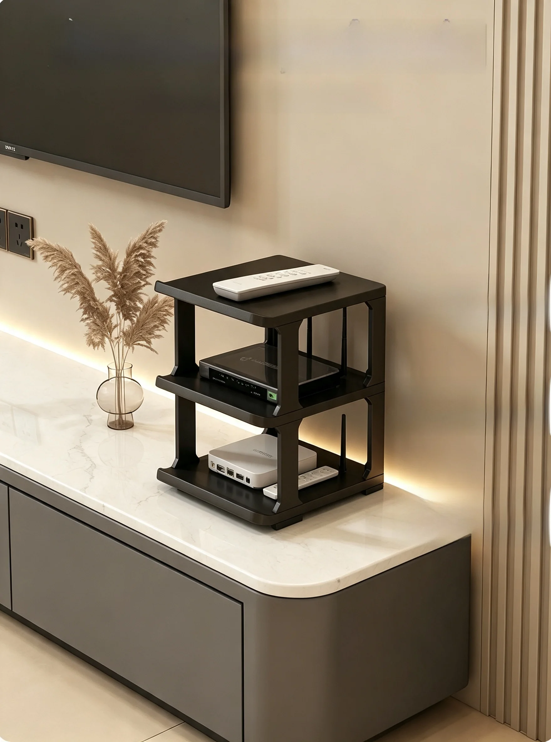 Multi-Layer Router Storage Rack TV Box Remote Control Organizer Home WiFi Equipment Placement Shelf Living Room Arrangement