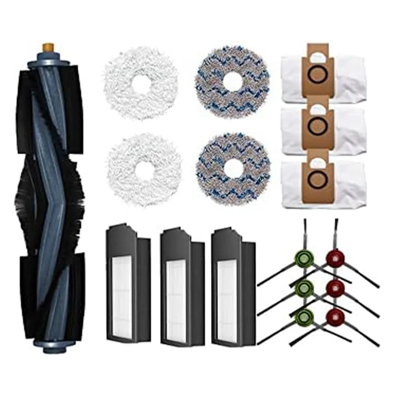 Hoofdzijborstel Filter Mop Stofzak Vervangende reserveonderdelen voor ECOVACS DEEBOT X1 Omni / X1 Turbo Robot Vacuümopzetstukken