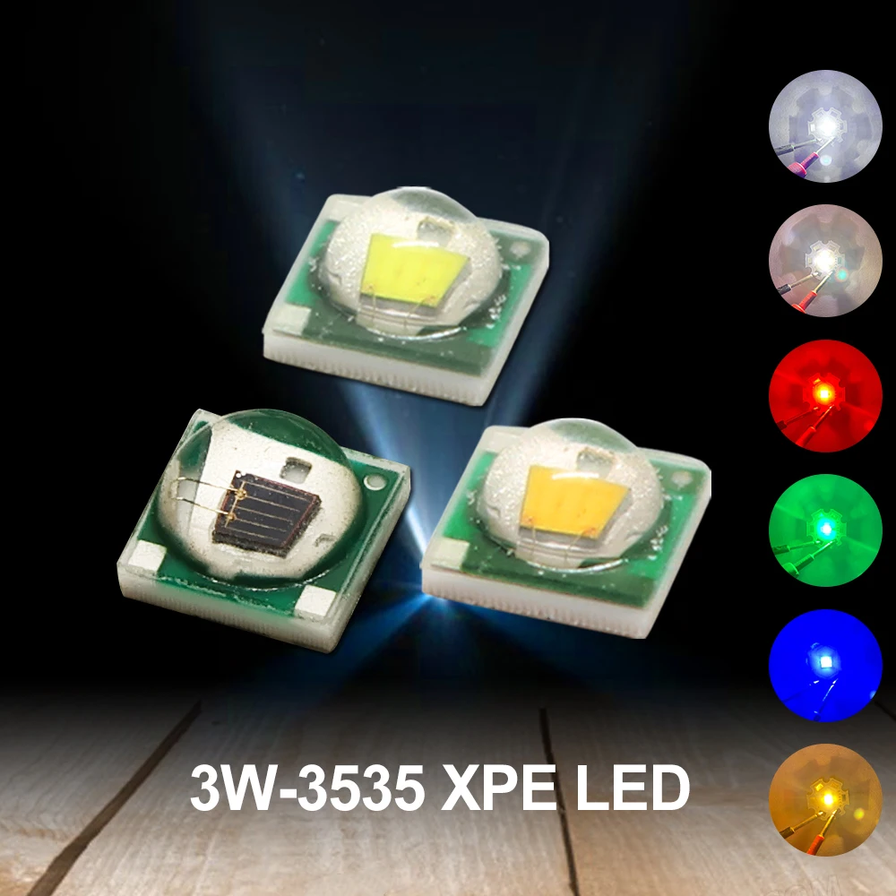 1-10 sztuk diod LED 3535 dużej mocy chip 3W SMD Zimny Ciepły Biały Królewski Niebieski Czerwony Zielony IR UV 365 385 395 410 420 430 450 460 520 620 660nm