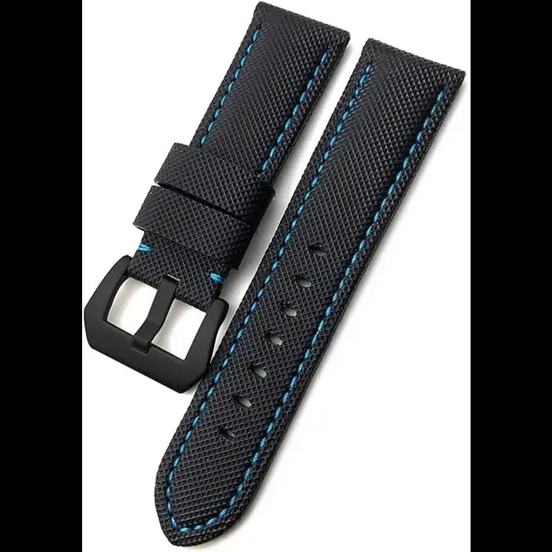 

BEFIA Carbon Fiber Calfskin Watchband 24mm 26mm Fit for Panerai LUMINOR Submersible PAM01119 01663 Nylon Watch Strap