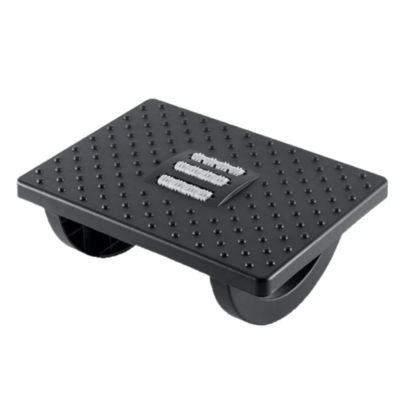 Ergonomic Under Desk Foot Rest Rocking Footstool with Massage Roller Portable Foot Support Stool for Office Home Work Relax ﻿