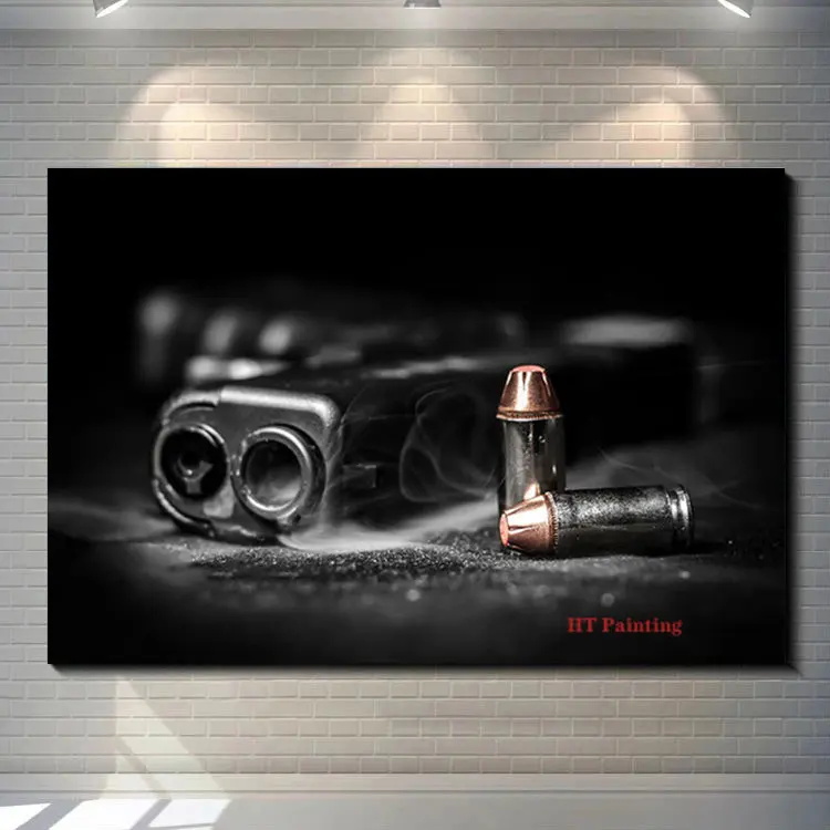 خمر الأسلحة البنادق الذخيرة الرسم البياني المشارك جميع رصاصة حائط لوح رسم الفن صور الأسلحة يطبع لغرفة المعيشة ديكور المنزل #2