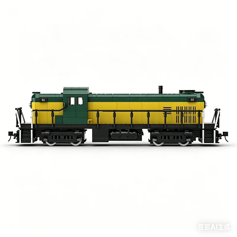 1221Pcs Alco RS-2 Chicago Northwestern Custom Building Blocks Locomotive Model Educational Assembly Toy For Collectors Xmas Gift