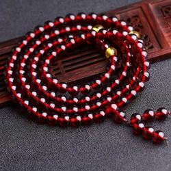 Natuurlijke barnsteen ruwe steen bloed barnsteen armband Baltische 108-bijenwas bloedkralen armband voor mannen en vrouwen