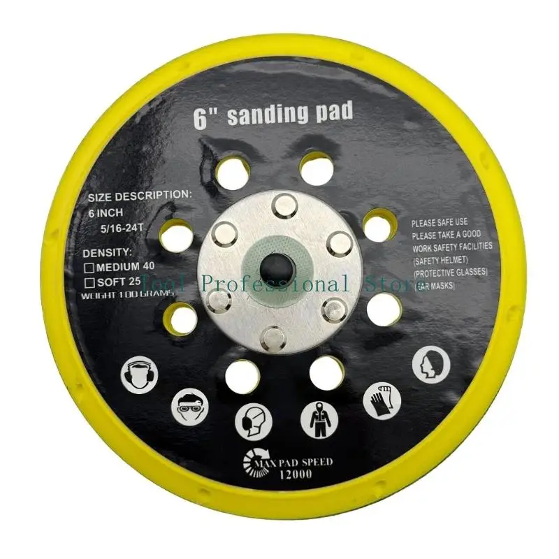 57QF High Performances 150mm Sanding Disc With 17 Ventilation Hole For Efficient Dust Extraction And Extended Abrasive Life