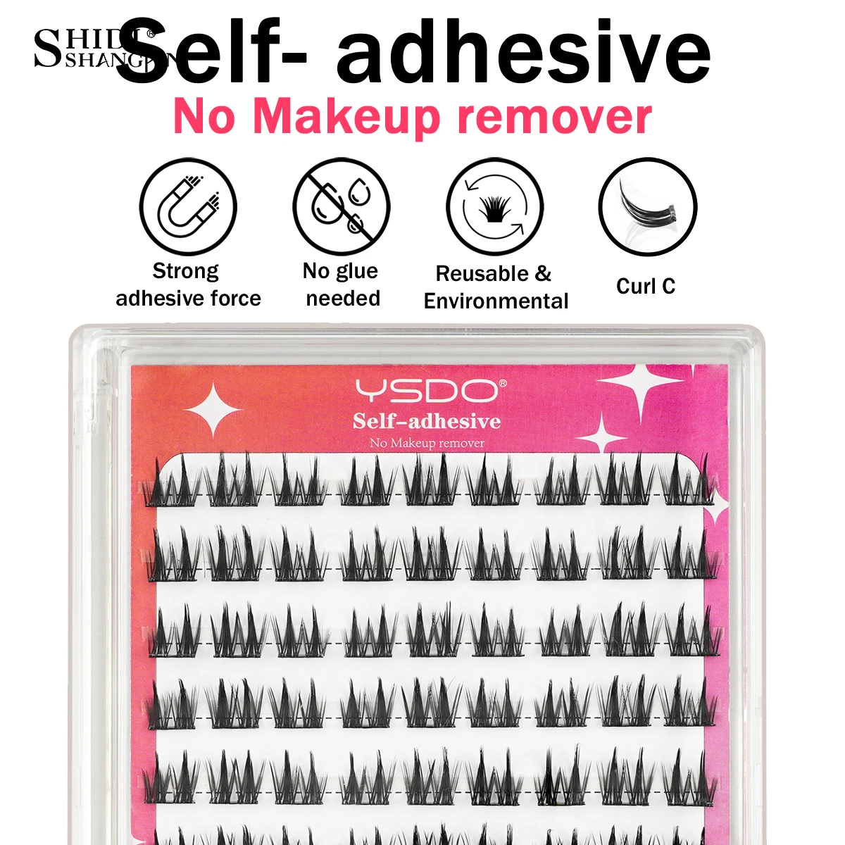 10 Rows No Glue Needed Lashes No Unloading DIY Cluster Lashes Self Adhesive Individual Eyelashes Extension Makeup Tool Faux CIls