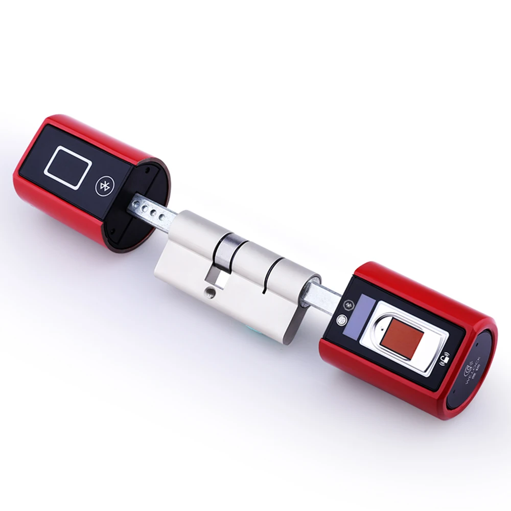 2026 New Design L5SR-Plus Home Use Intelligent Smart Cylinders Bluetoothing Electronic Fingerprint Cylinder Digital Door Locks
