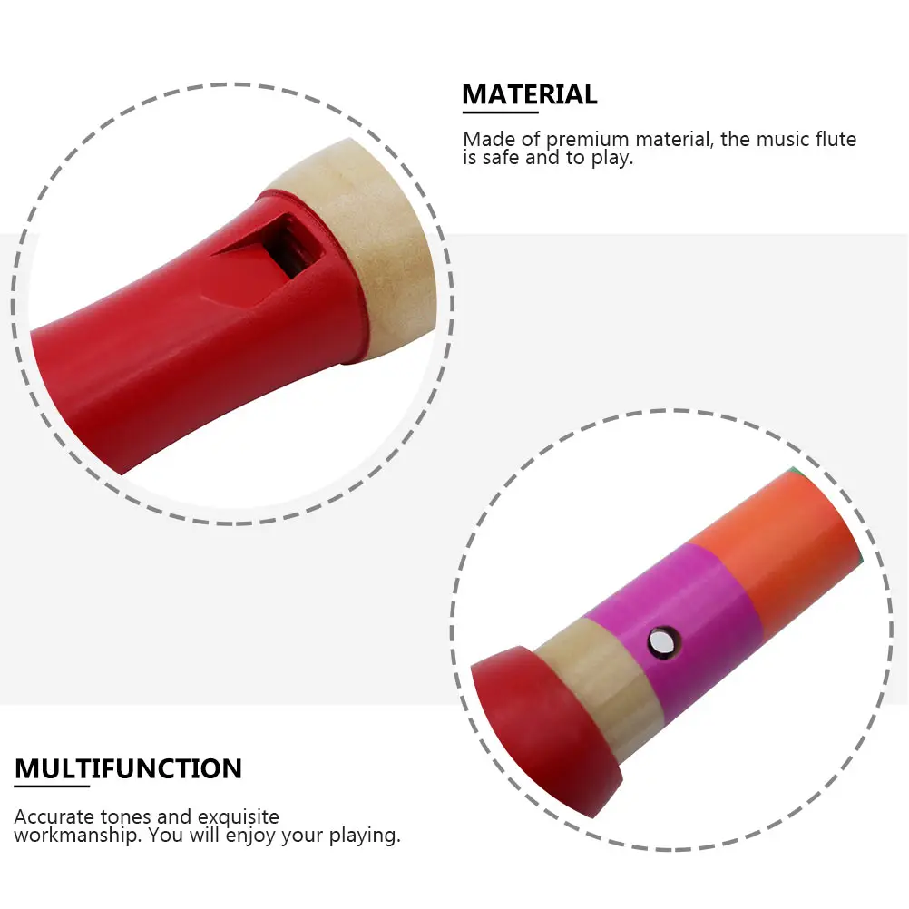 

High Quality 8 Holes Wooden Clarinet Soprano Recorder Flute Musical Instrument Kids Practical Solid Wood Clarinets Sound