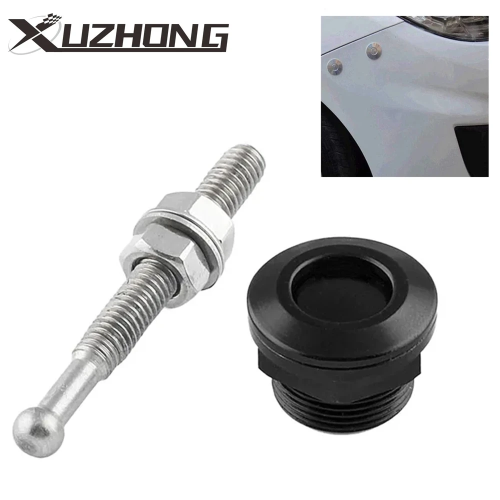 1Pc Universal 22mm Car Push Button Bonnet Hood Pin Lock Clip Kit Quick Release Latch Engine Bonnets Auto Accessories HL-1001