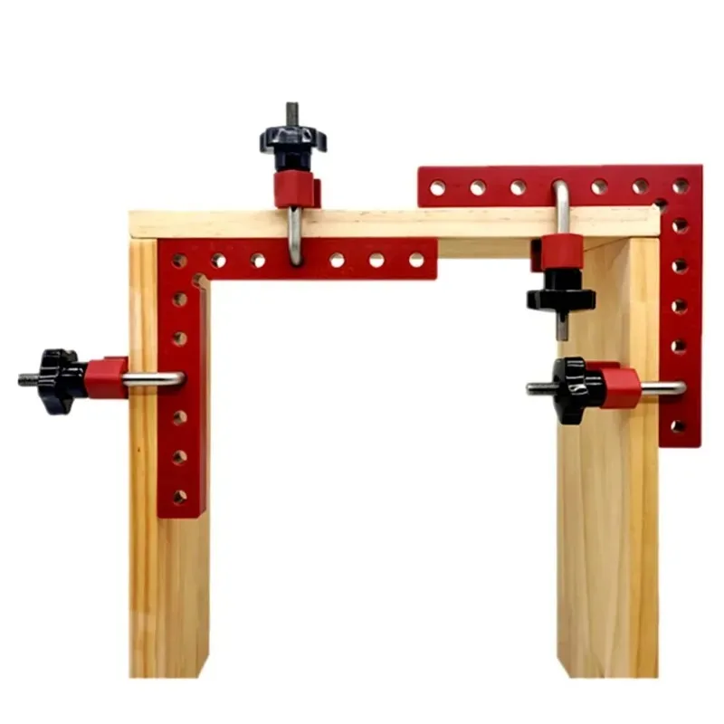 4 Pack 90 Degree Aluminium Alloy Positioning Squares Right Angle Clip  L-Type Corner Clamp Woodworking Carpenter Clamping Tool