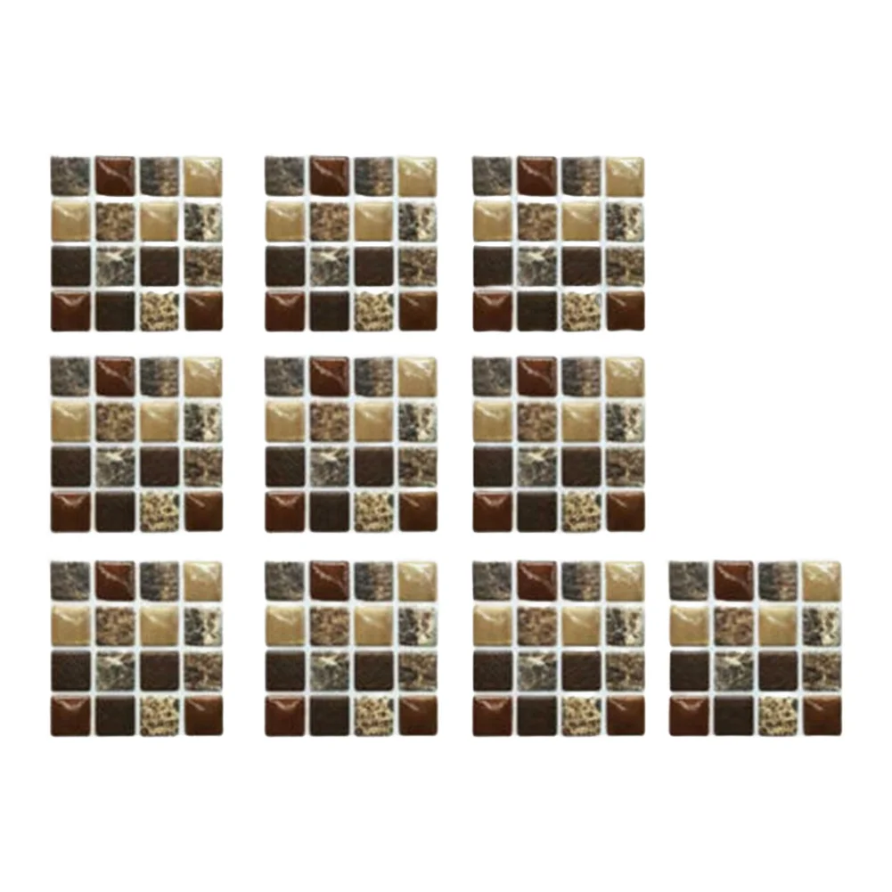 3D For Mosaic For Tile Stickers 20 Count for Wall Glass and For Tile Surfaces Indoor Kitchen Bathroom Decoration